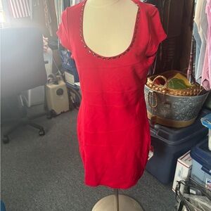 INC International Concepts Vibrant Red Dress